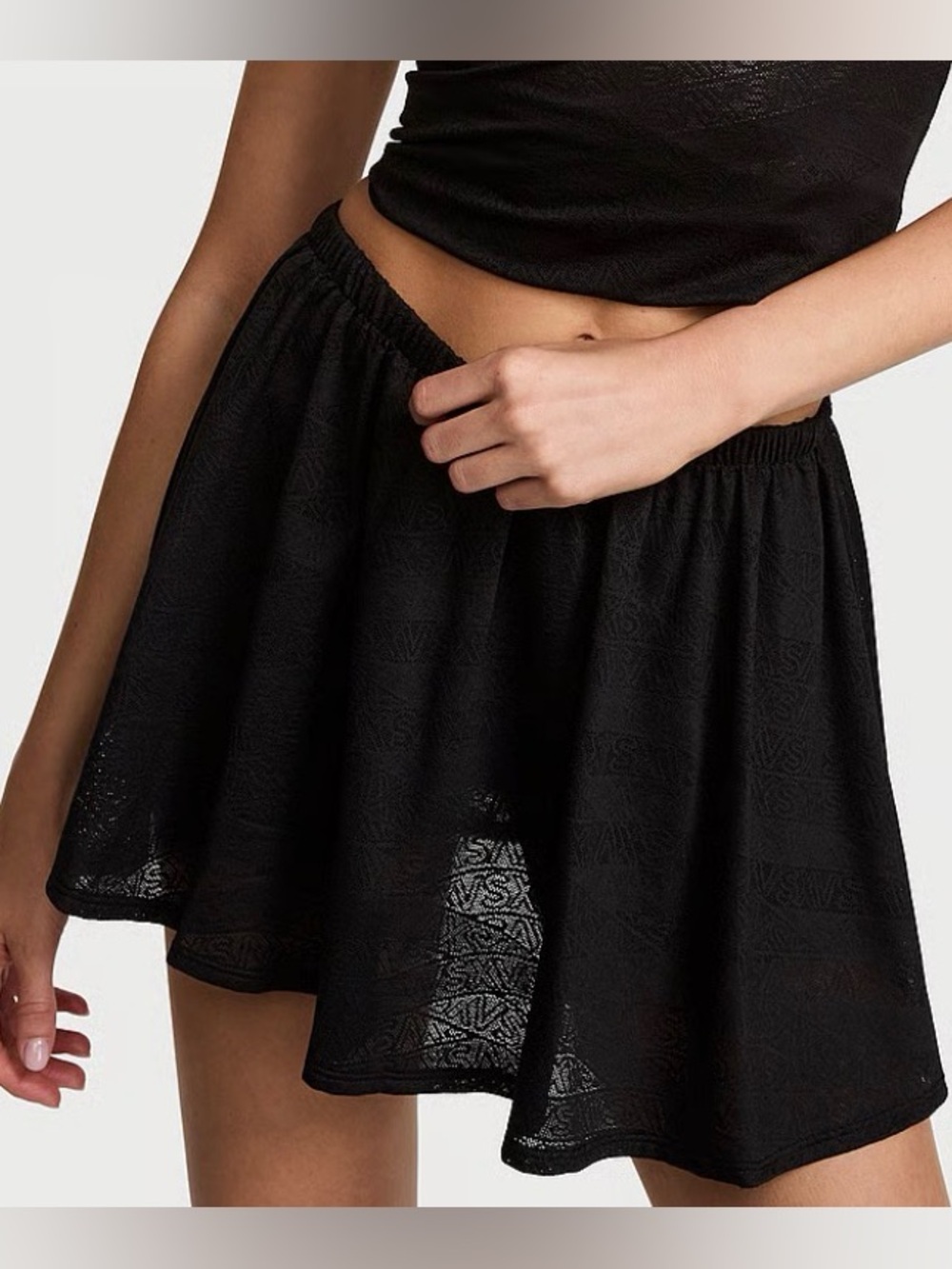 Victoria’s Secret VSX Elevate Logo Lace Pleated Skirt